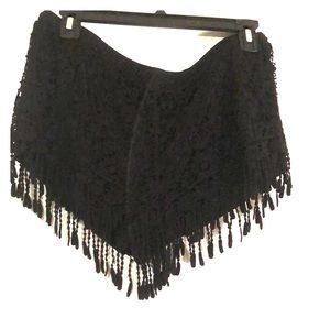 Black Crochet Shorts
